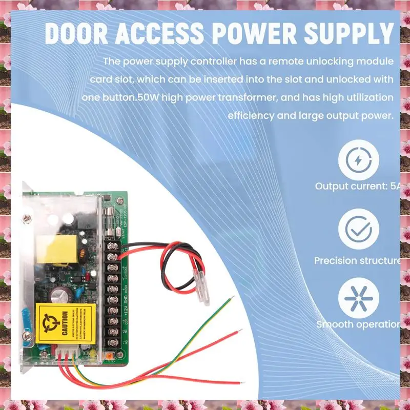 

2025 DC 12V 5A UPS Fuction Door Access Control Power Supply Use For Access Control System Switch Remote Lock AC 110V-240V,DC 12V