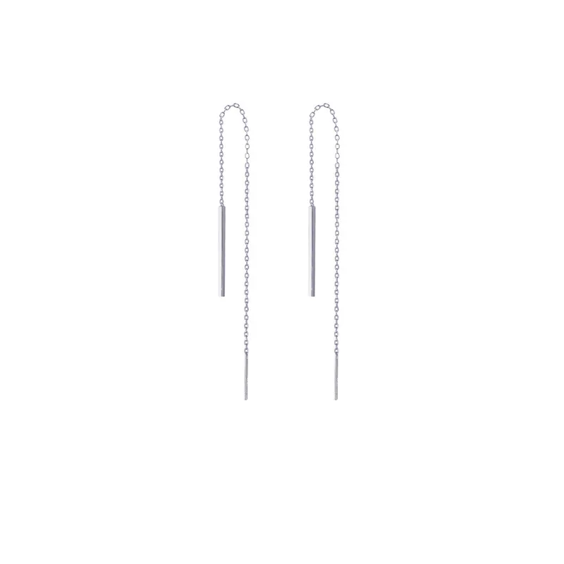 S925 argento ago nappa lunga catena orecchino a goccia per le donne Ear Line orecchini appesi gioielli da sposa regali eh1164