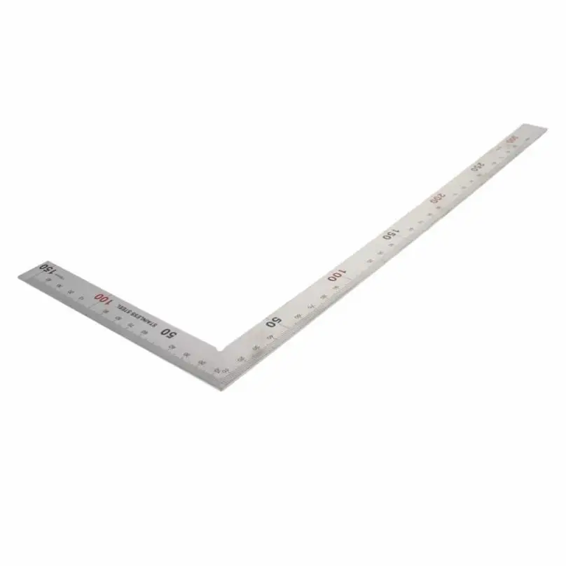 150 x 300mm 90 Degree Stainless Steel Right Angle Ruler for Woodworking / Office with Two Color Lettering