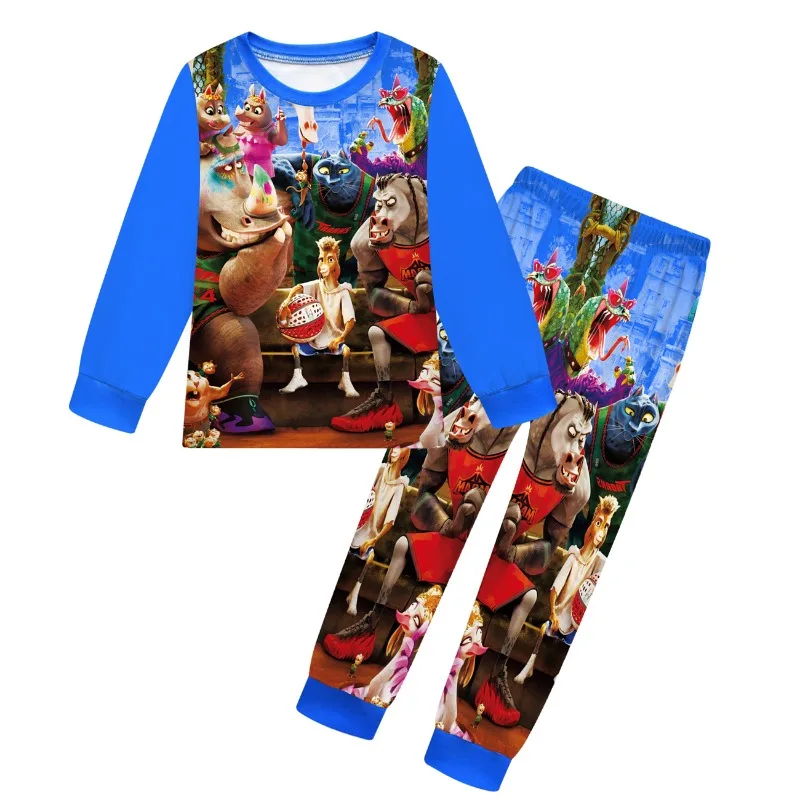 Pyjama à manches longues pour garçons et filles, imprimé de personnages de dessins animés Miracle Dream Team, vêtements pour enfants, ensembles de pyjama à manches longues