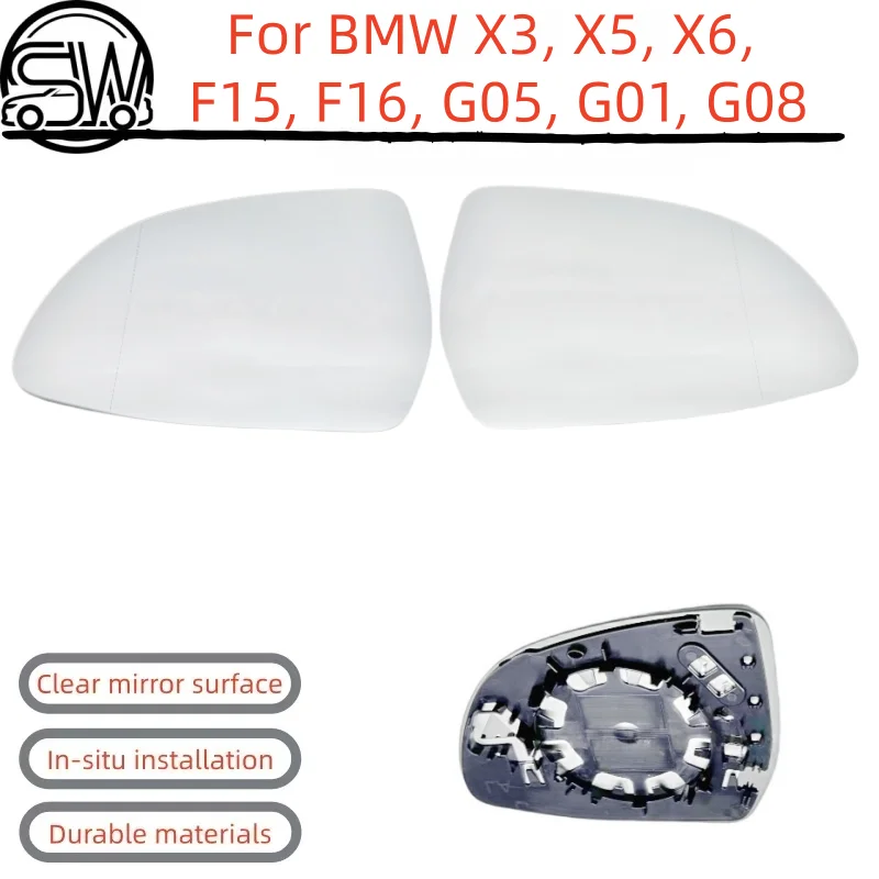 For BMW X3, X5, X6, F15, F16, G05, G01, G08 Rearview mirror, Side mirror, Reflective mirror.