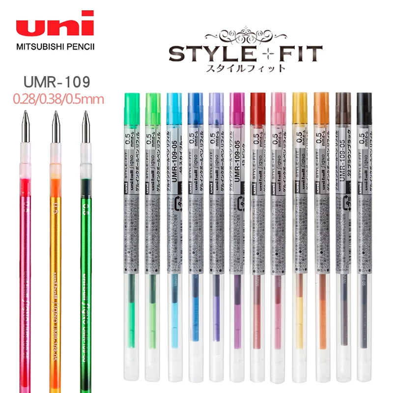 

8 Pcs UNI Color Refill UMR-109-28/38/05 Modular Pen Replacement Refill STYLE FIT Series Multifunctional Gel Pen Refill 16 Colors