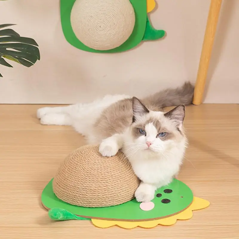 Scratcher Toy With Ball For Cats Dinosaur Shape Cat Scratcher Toy No Flakes Cats Scratching Ball Vertical Sisal Rope Ball For