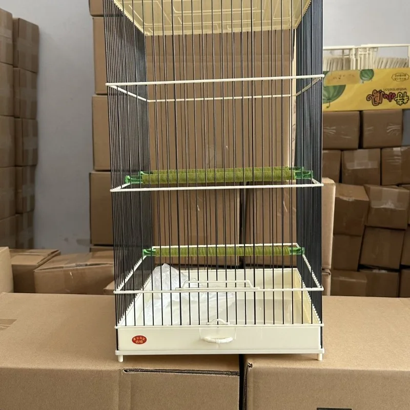 Xinhua's new heightening, plastic-steel big flying cage parrot cage height 50 wire distance 1.0, with three crystal station bars