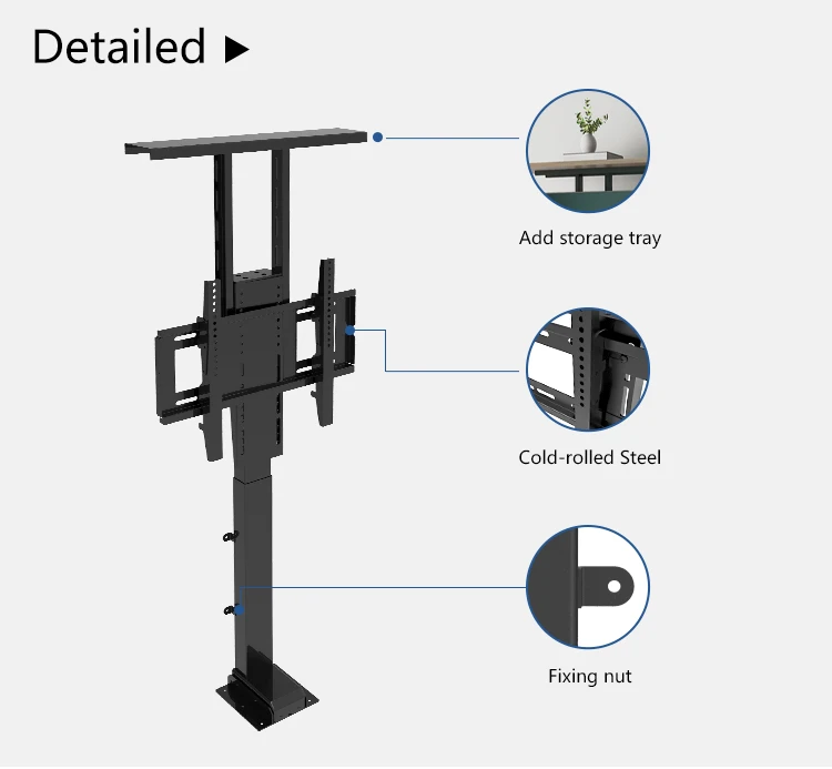 Ukryty telewizor Lift Smart TV Rack Meble Kompaktowe, zmotoryzowane meble do stojaka na telewizor