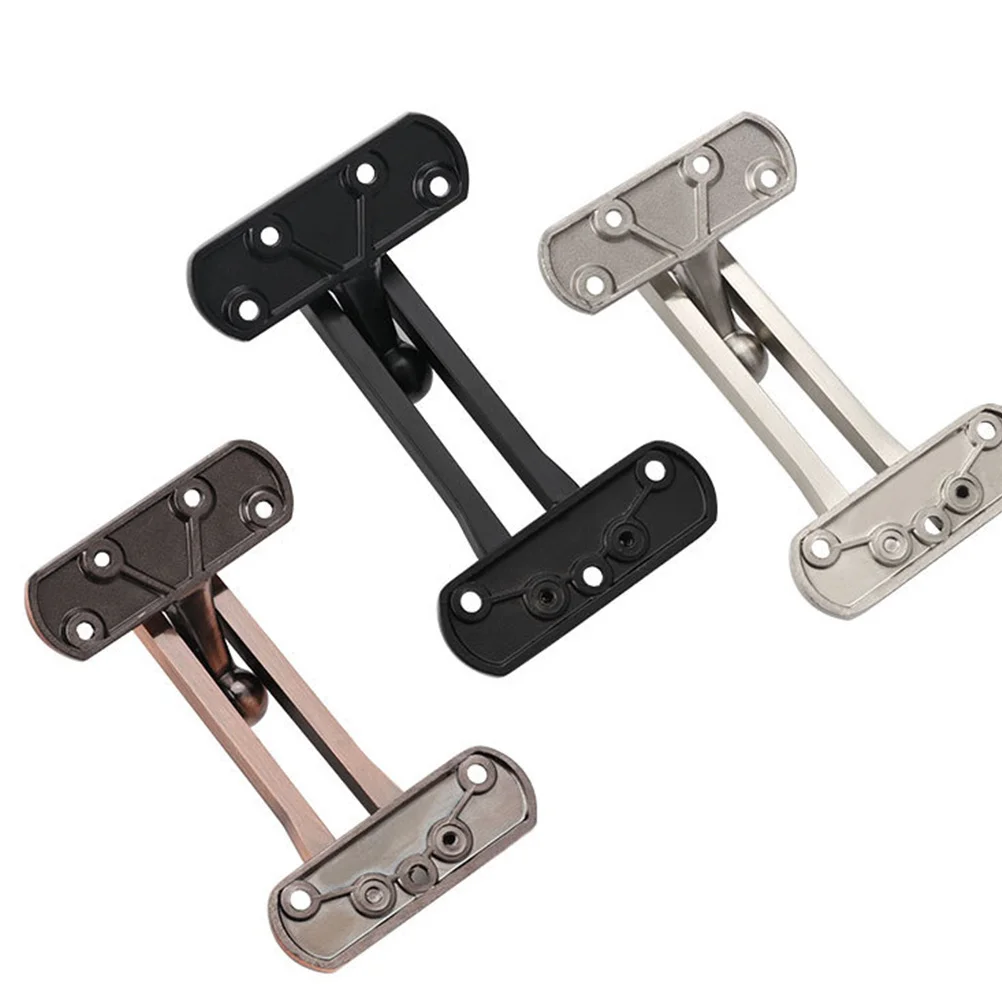 

1Pcs Door Anti-Theft Buckle Zinc Alloy Black Rustproof Security Latch for Bedroom Room Smooth Corner Safety Lock