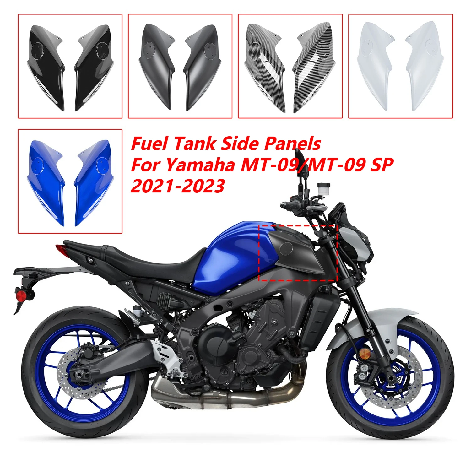 

For Yamaha MT09 Fuel Tank Side Panel Fairing Kits for MT 09 MT-09 SP Air Intake Cover 2021 2022 2023 Motorcycle Accessories
