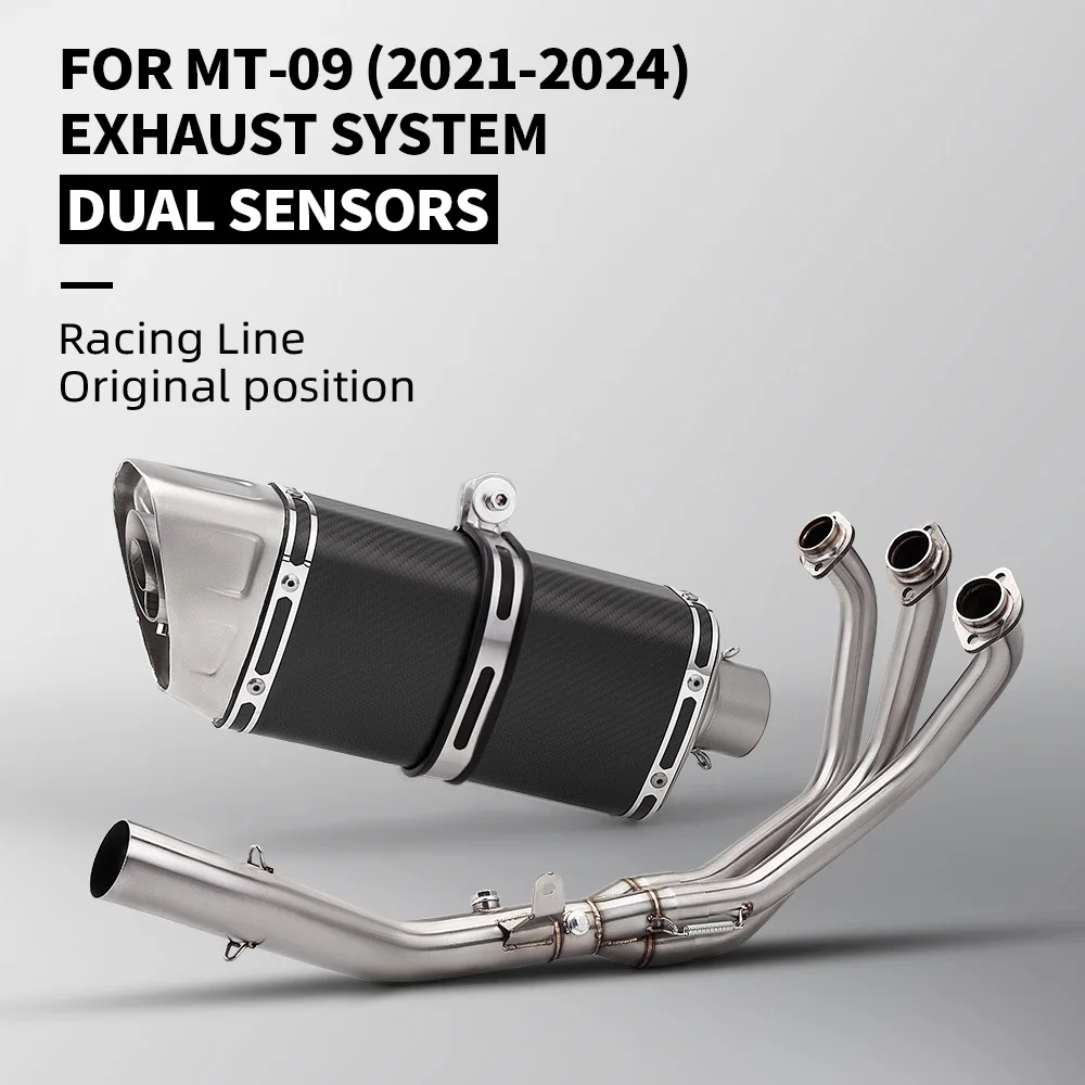 

Front tube Slip On connection For MT09 FZ09 XSR900 DUAL SENSORS complete motorcycle exhaust system Escape 51MM