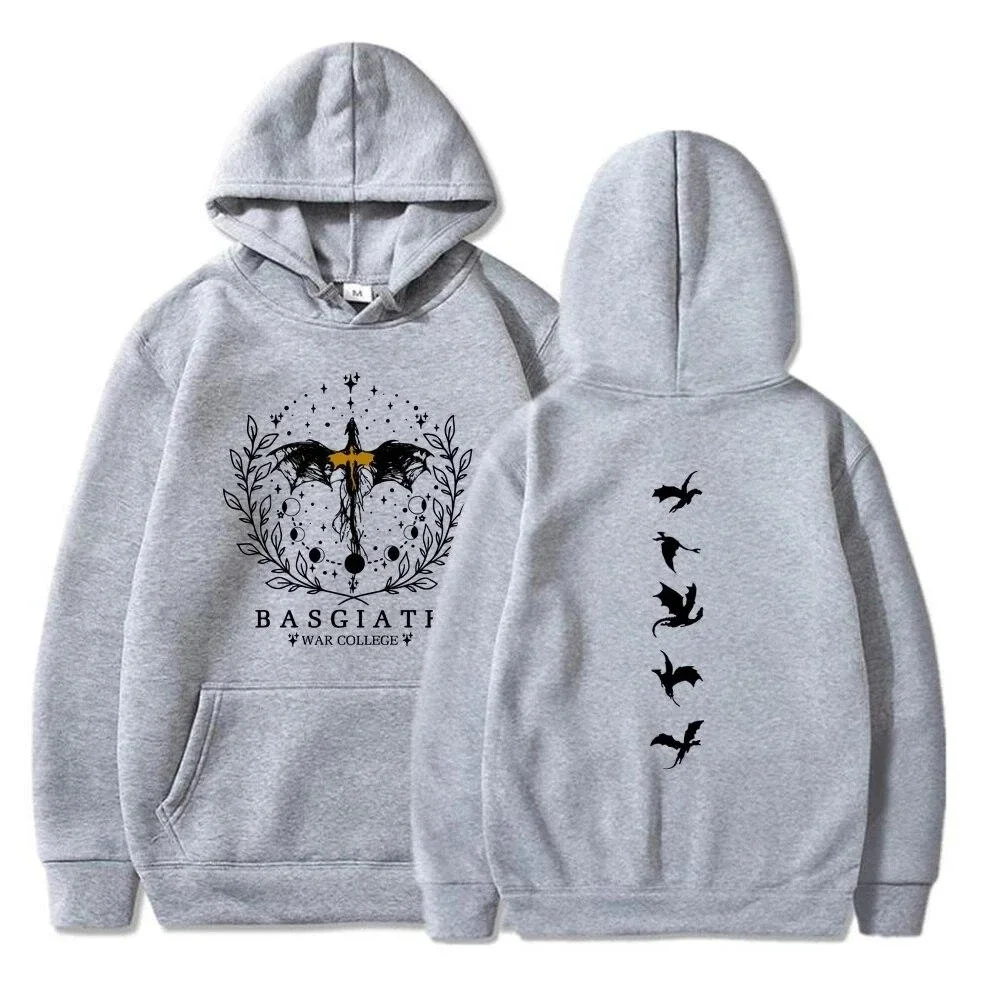 Vintage Fourth Wing Printed Hoodie Women Casual Retro Fashion Pullover Autumn Winter Gothic Long Sleeve Sweatshirts