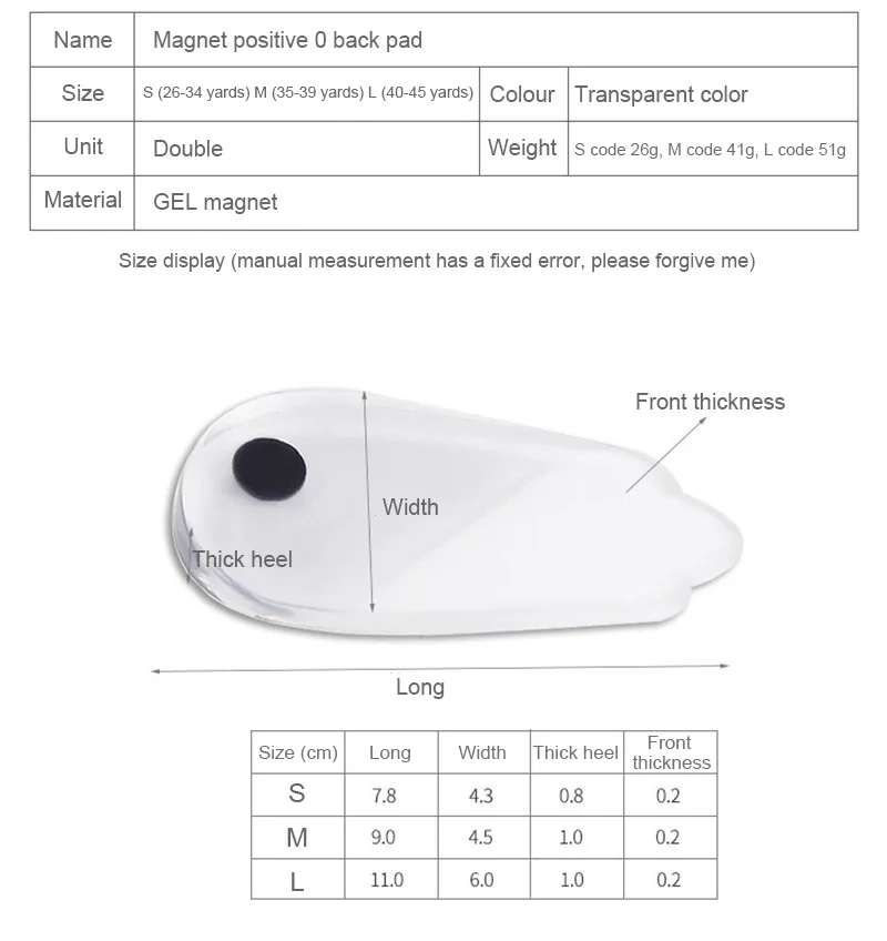 Magnetische orthopädische Silikon-Einlegesohlen für Schuhe, Männer und Frauen, Plantarfasziitis-Entlastung, O/X-Beine, Knie, Varus-Korrektur, Füße, Fersenpolster – Detail 4