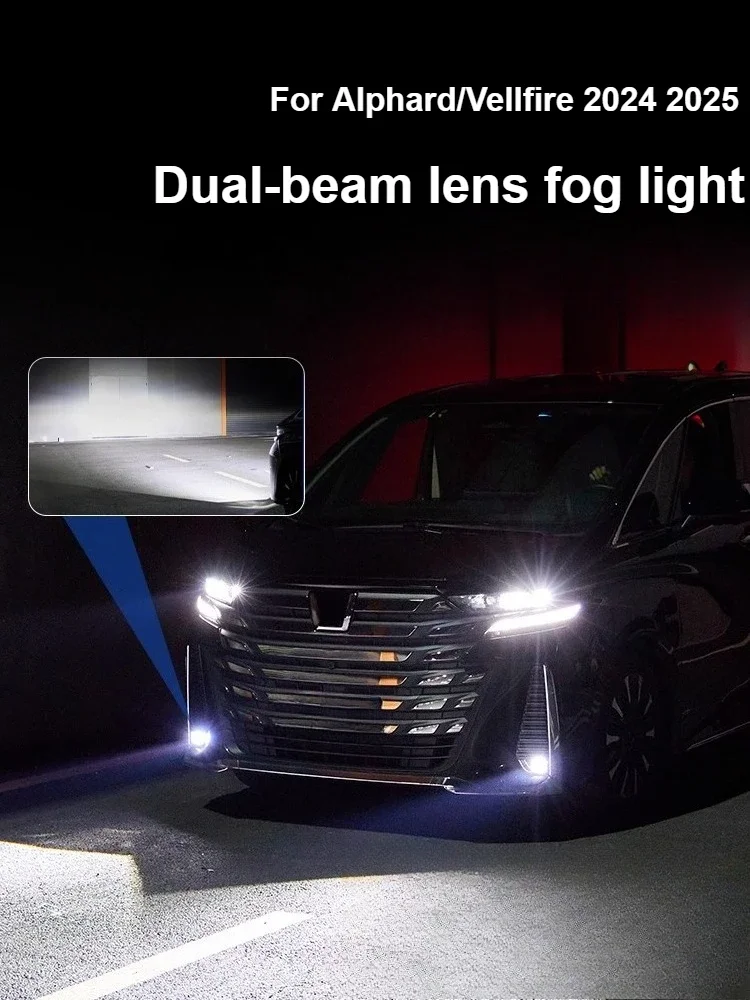 For Toyota 40 Series Alphard/Vellfire Front fog lamp dual lens headlights are low consumption energy-saving and durable