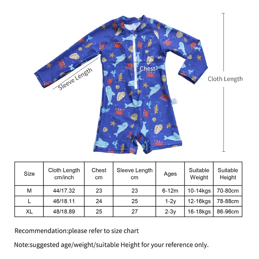 EezKoala Children's One Piece Swimsuit Sunscreen Quick-Dry Baby Surfing Suit for Boys Girls Swimwear Toddler Bathing  Swim Cloth