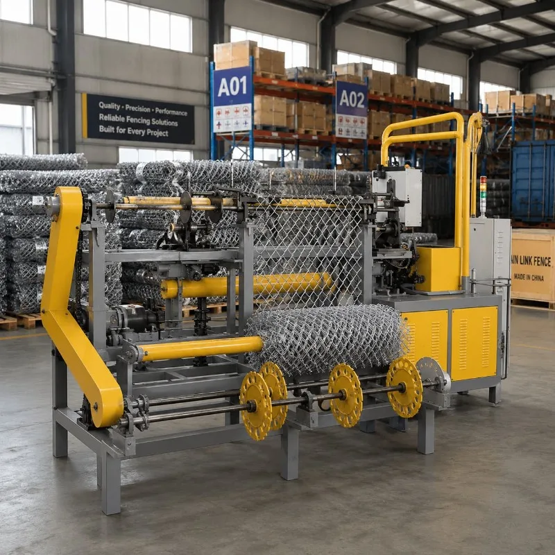 Chain Link Weaving Machine Fence Mesh Equipment Customized for Outdoor Barrier Roll Production for Factory Use