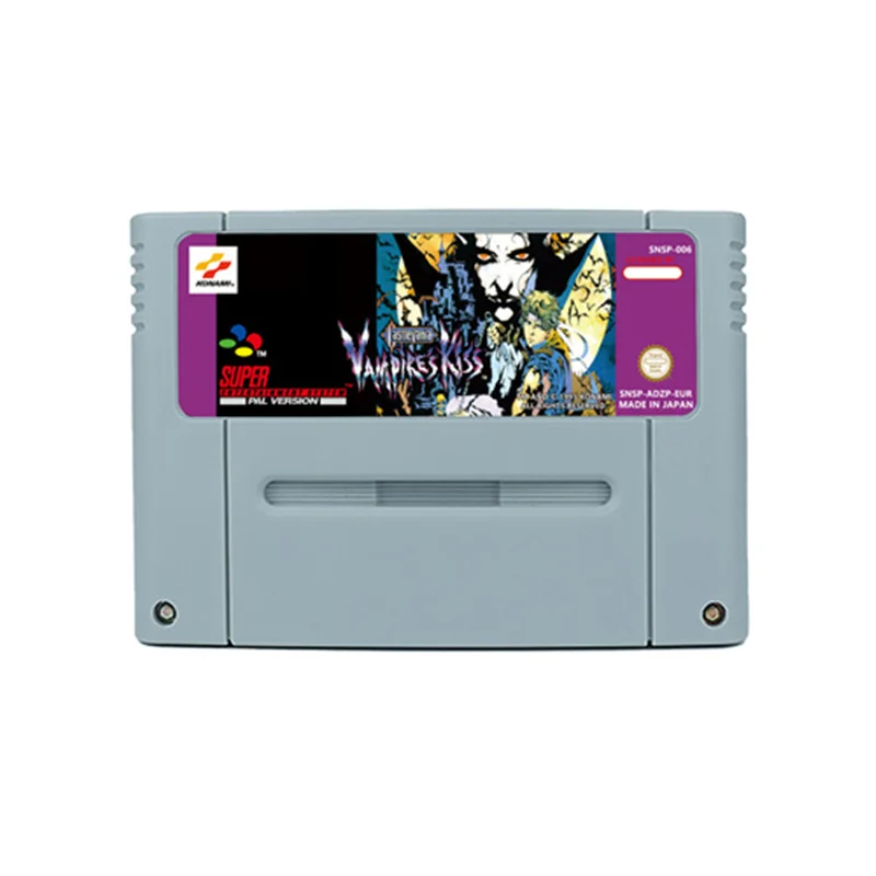 Castlevania-Dracula X or Vampire's kiss Action Game for SNES 16 BitRetro Cart Children Gift