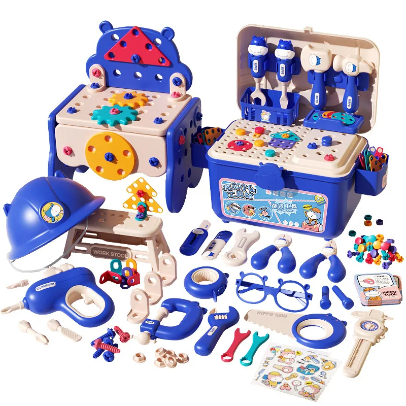 Kinder Pretend Play Tool Set Spielzeug Hause Toolbox Simulation Elektrische Bohrer Schraube Entfernung Multifunktions Montage Spielzeug für Kinder