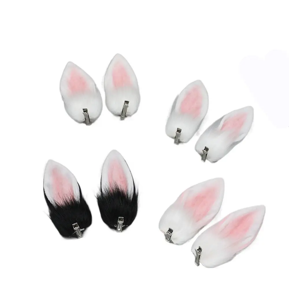 

For Women For Girls For Children Plush Bunny Ear Side Clip Rabbit Ear Hairpins Korean Style Hairpins Hair Accessories