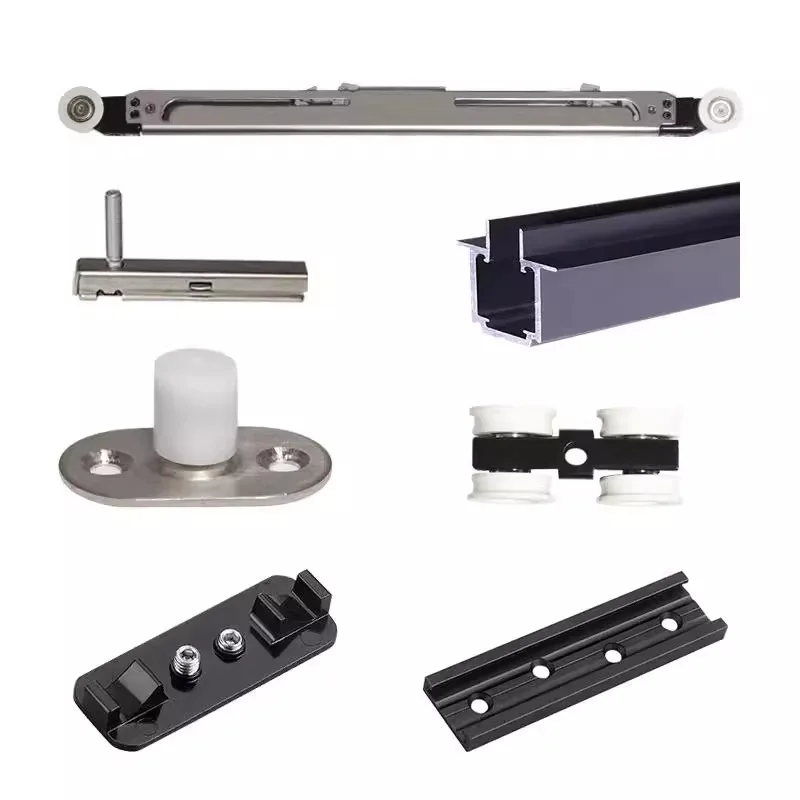 

Micro-suture pre-embedded pocket door slide rail guide rail translation sliding door pulley hanging rail full set of five