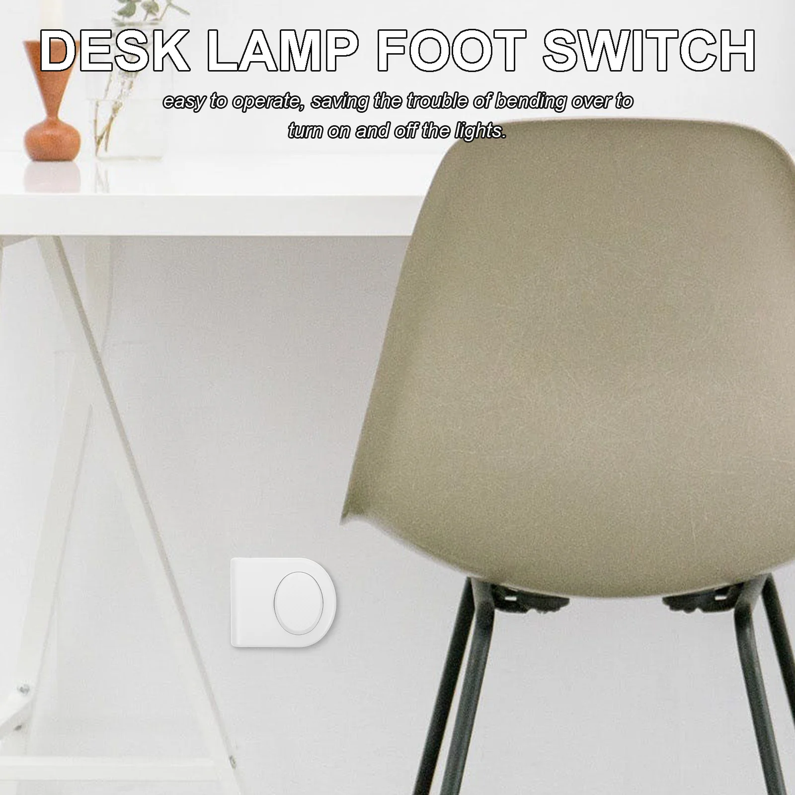 

Floor Lamp Control Foot Pedal Switch Easy Operation Reliable Performance Simple White Design Versatile Use Foot Switch Pedal