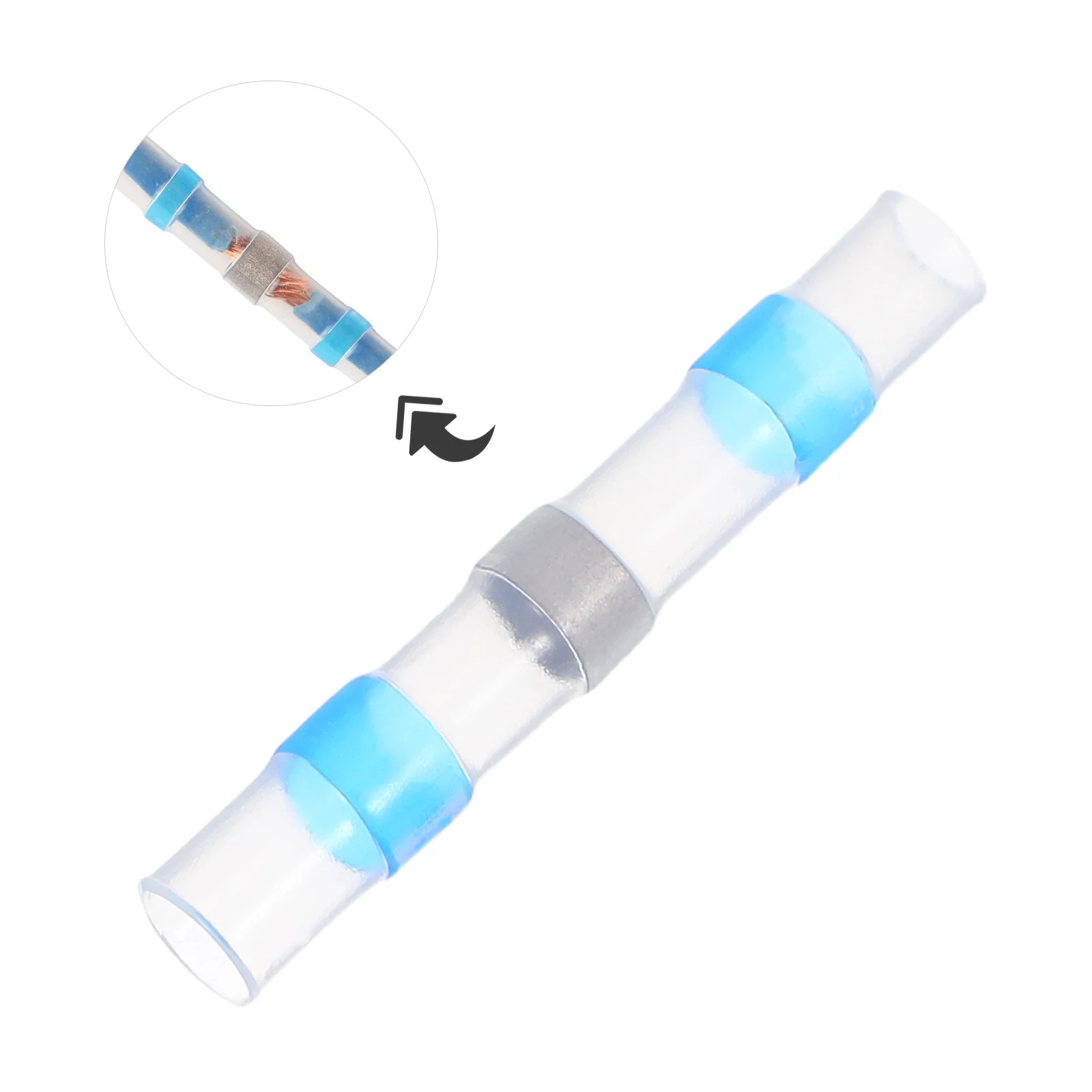 

100Pcs Heat Shrink Solder Seal Butt Connectors Waterproof Splice for Automotive Marine Electrical Applications