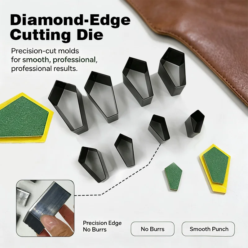 DIY Handcraft Diamond Polygon Leather Cutting Mold Geometric Shape Jewelry Die Cutting Tool B00026