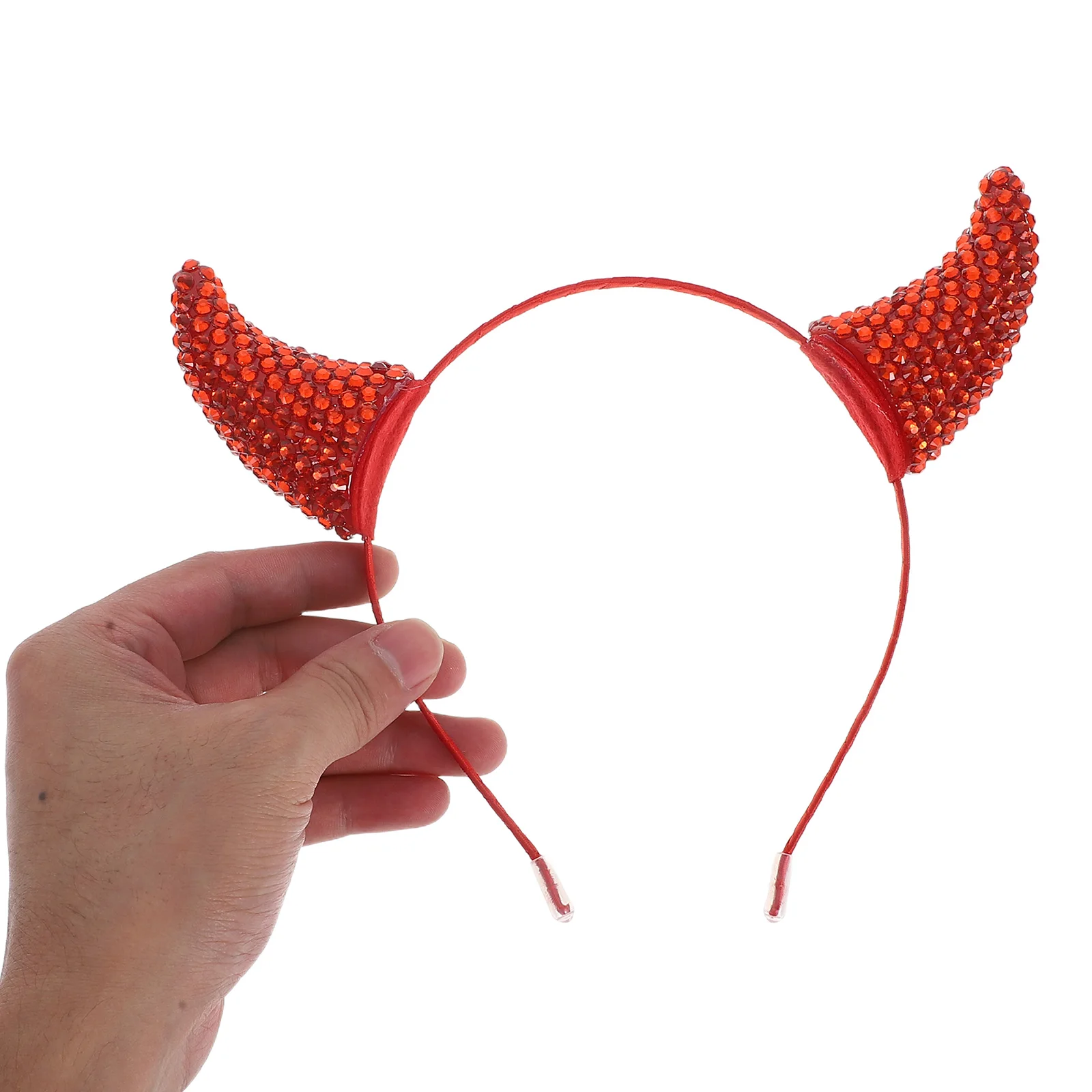 

Glitter Demon Headband Black Halloween Costume Accessory Cow Hairband Party Masquerade Halloween Costume Accessory