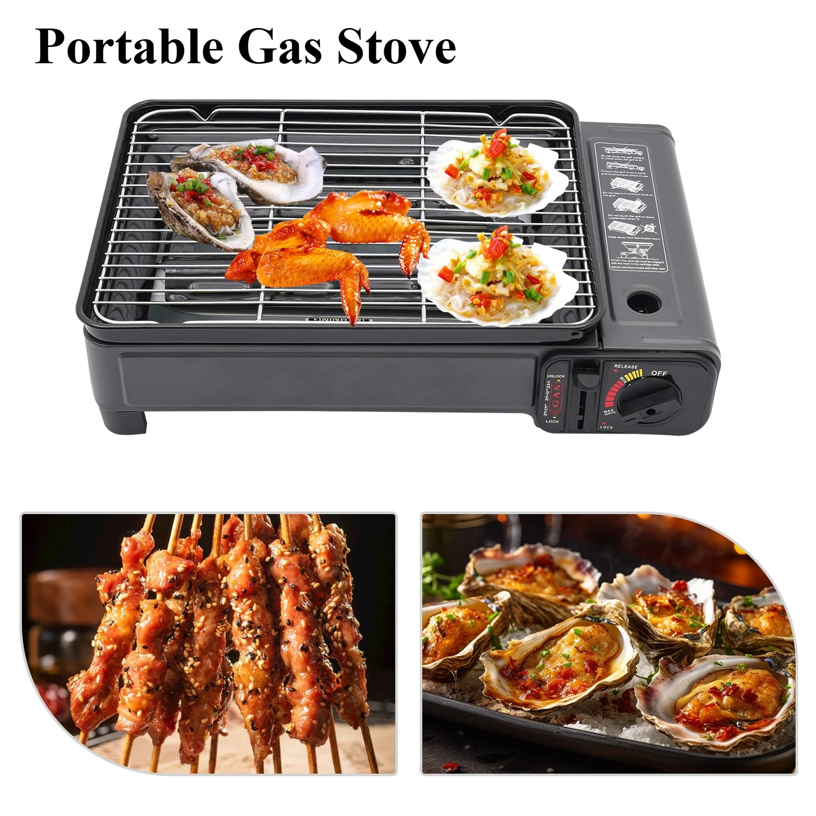 

Outdoor Portable Gas Stove–Compatible with Butane&LPG Tanks,Compact Design for Camping for all your outdoor cooking needs.