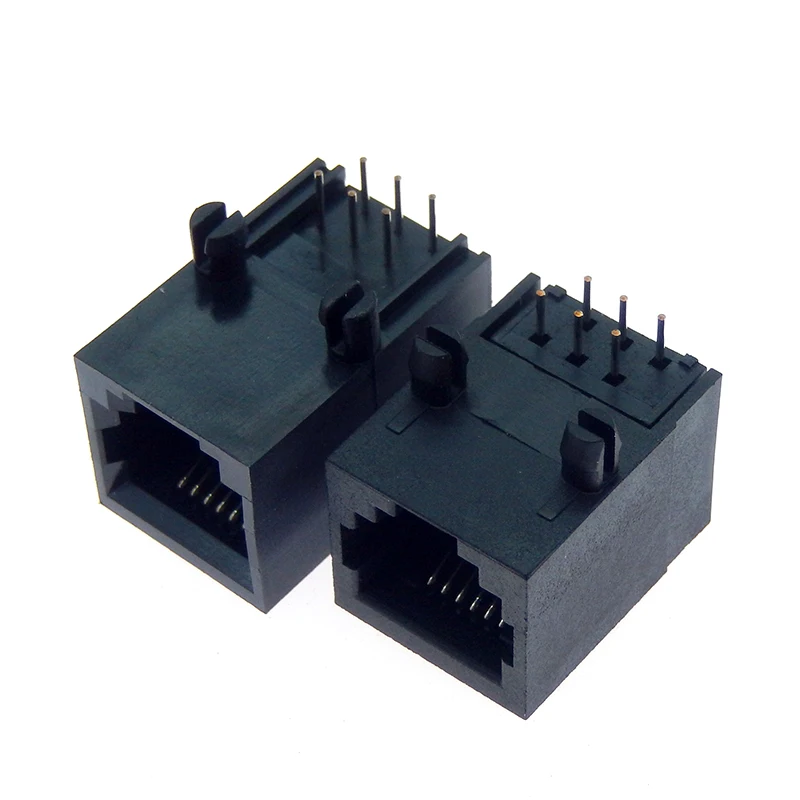 5Pcs RJ12 6P6C RJ11 PCB Mount Telephone Modular Connector Socket Interface Crystal Female Socket Telephone For Plug Jack