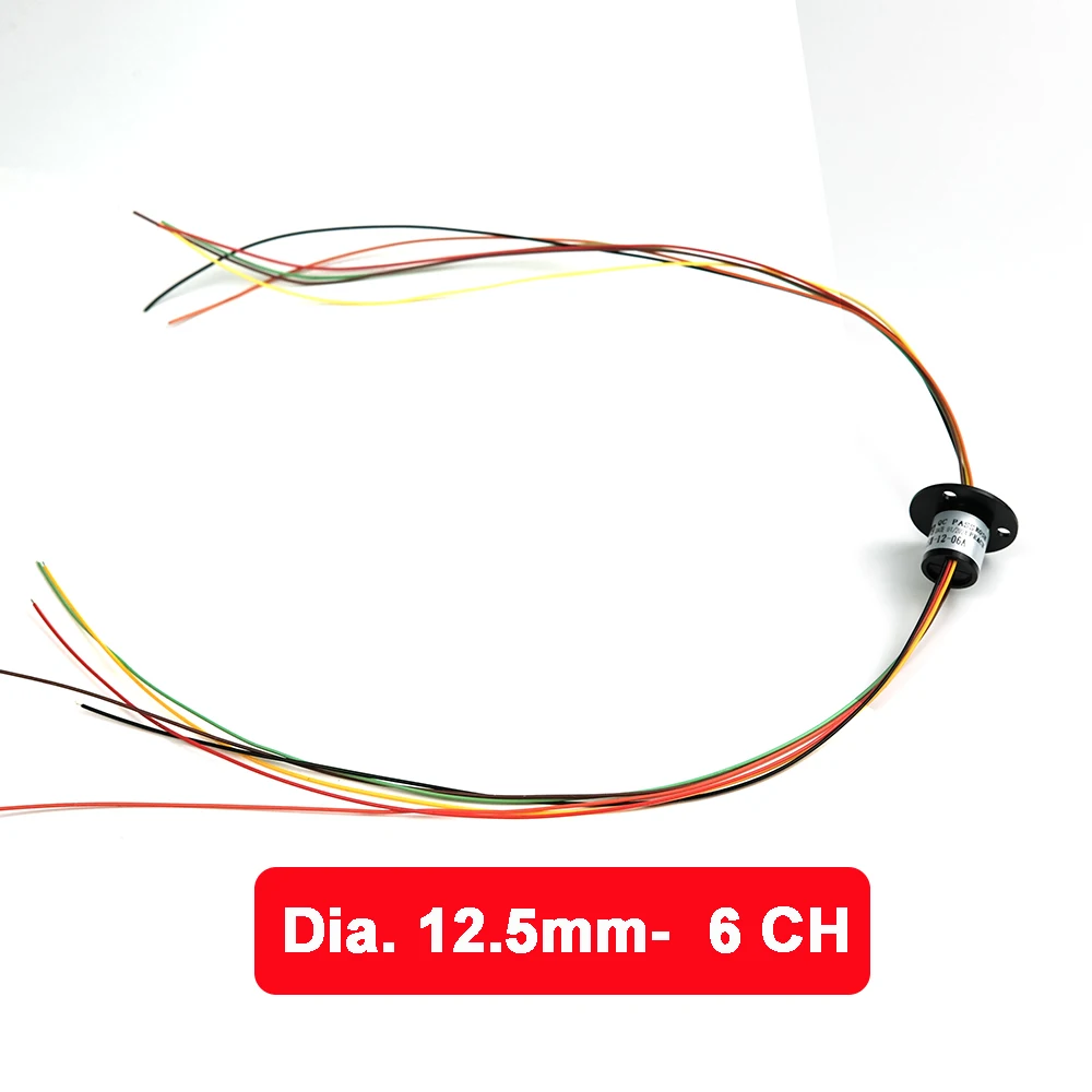 2/4//6/8/12Channel Micro Rotate Slip Ring 2A Diameter 12.5mm For RC Excavator Model DIY PTZ Gimbal Electric Collector Rings