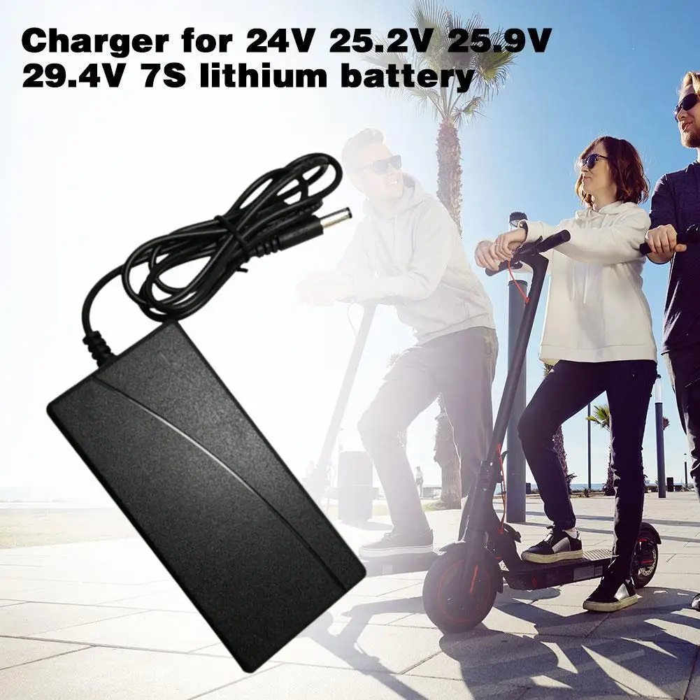 29.4V 2A Lithium Battery Charger Hand Power Tool Charger Scooter Adapter 100-240V 50/60Hz