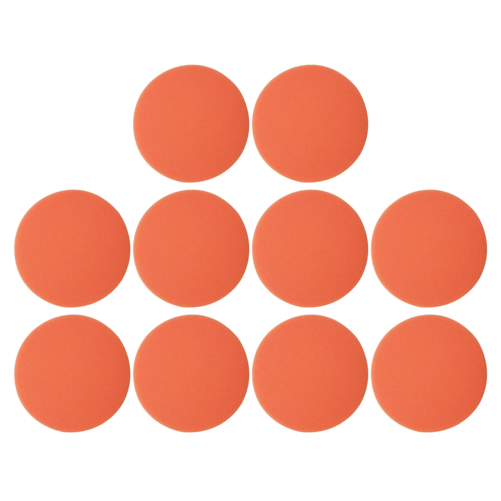 Precision 10X 6 Inch 150Mm Soft Flat Sponge Buffer Polishing Pad Kit For Auto Car Polisher Color:Orange