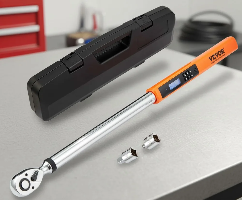 مفتاح عزم الدوران الرقمي 1/2 بوصة، نطاق 25-250 قدم رطل، دقة ±2%، شاشة LED مع تنبيه الجرس #1