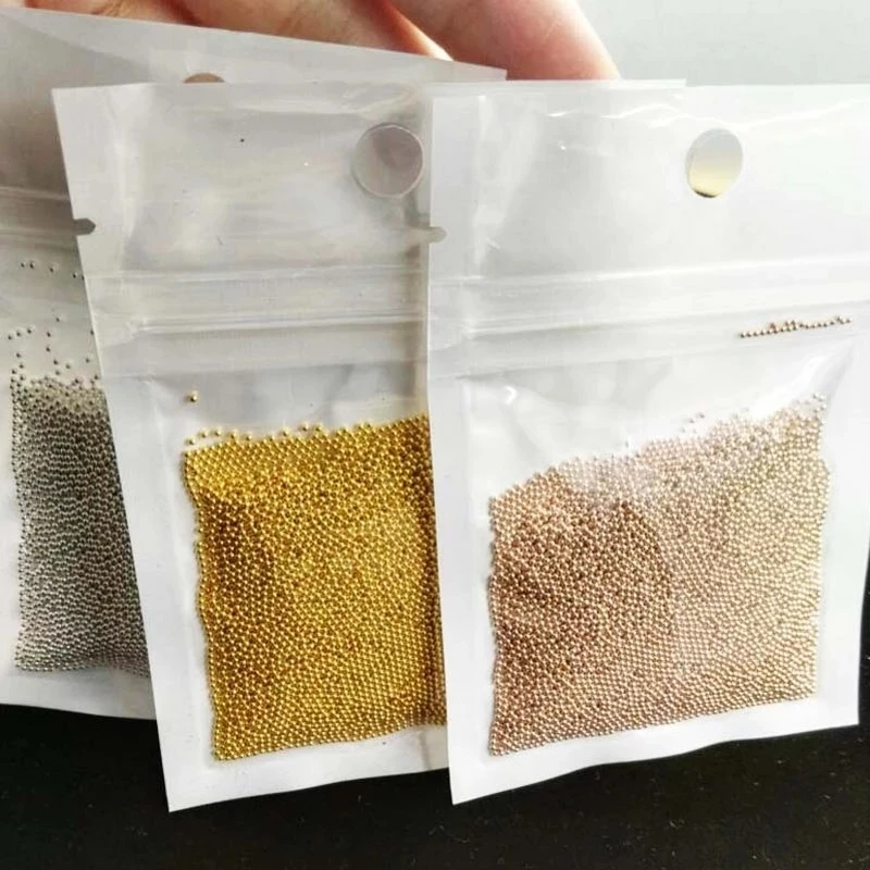 50g 3D Gold/Silver/Rose Gold Mini Metal Beads Round Tiny Tips Charms Caviars Beads Steel Ball Nail Art Rhinestones DIY Manicure