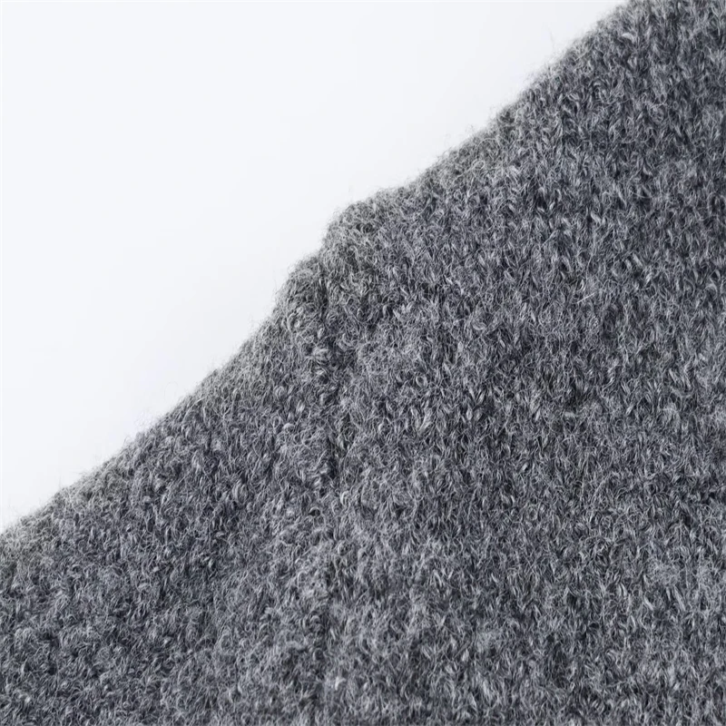 High-Street casual dames fuzzy gebreid vest met capuchon en gevlochten kwastjes voor herfst/winter nieuwe collectie 2025