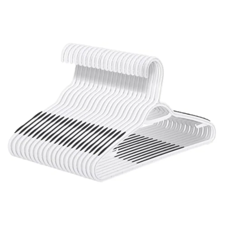 

Пластиковые вешалки для одежды, 50 штук - Нескользящие вешалки, выдерживающие до 8 кг, тонкие, экономящие место, для костюмов, платьев, футболок, блузок и т.д.