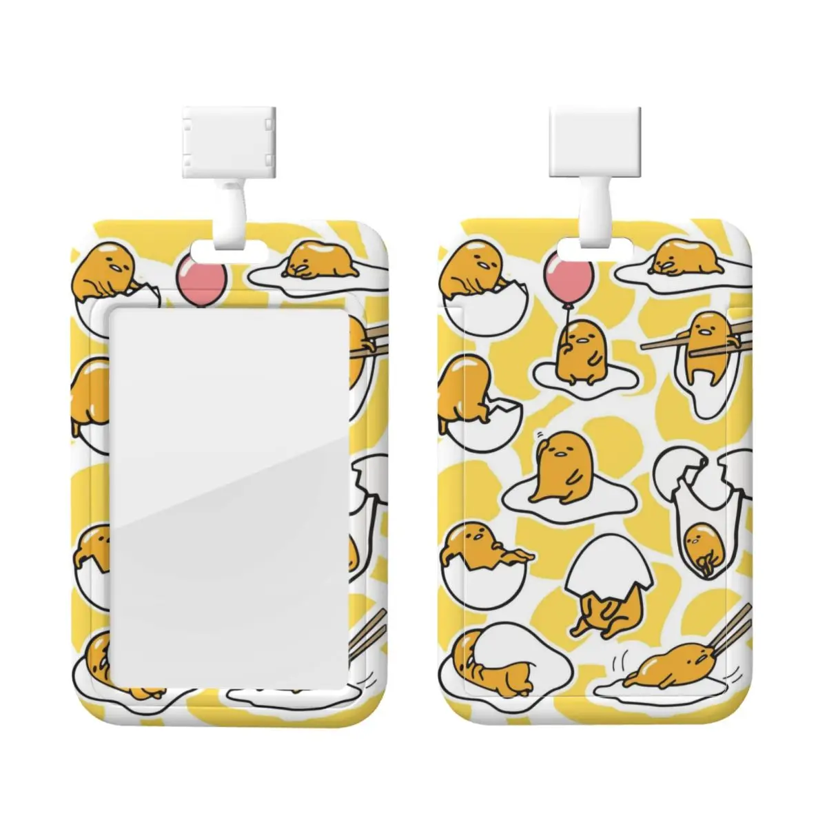 

Пользовательские аниме Gudetama мультфильм держатель для бейджа держатель для карт для мужчин и женщин шейный ремешок ID держатель для удостоверений личности инженеры
