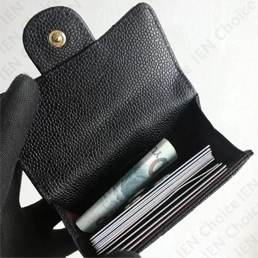 Luxury Brand Designer For Women Classical Genuine Credit Business Sheepskin Bag Leather Card Holder Leather Fashion Card Holder