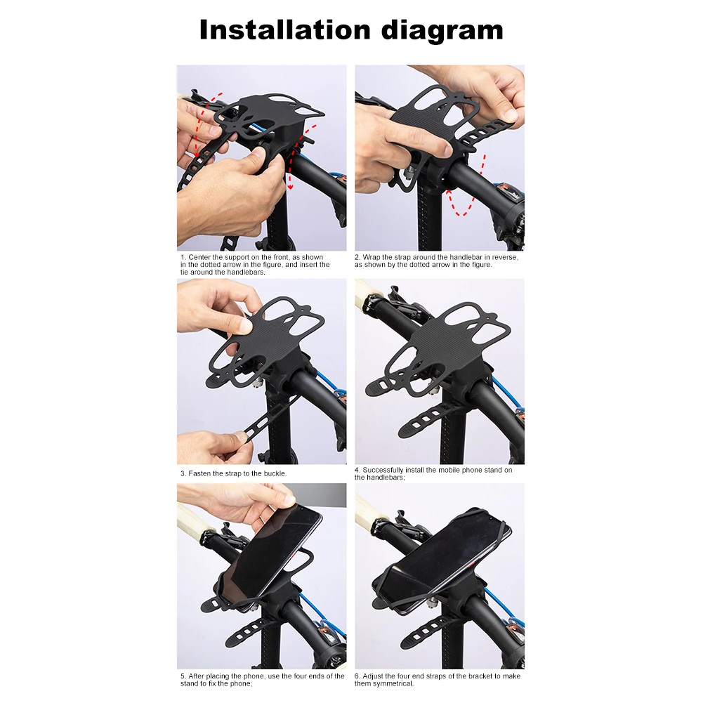 سيليكون الدراجة لتحديد المواقع دعم قوس العالمي الدراجة المقود الهاتف جبل دراجة الملاحة حامل جوّال بلاستيكي للهاتف 4 بوصة +