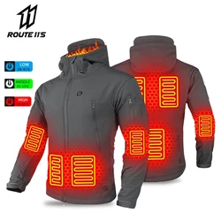 Heated Jacket Winter Heating Motorcycle Jacket USB Electric Heating Jackets Hooded Camping Warm Motorcycle Heated Clothes Skiing