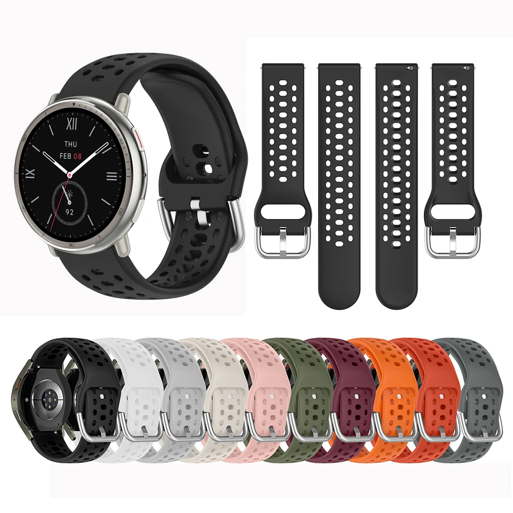 Original Silicone Strap For Amazfit Active 2 Sport breathable Bracelet Intelligent Correa Amazfit Active2 Watchband accessories