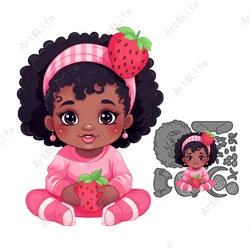 Cute Baby Doll Black Girl 2024 New Scrapbooking Cutting Dies Stencils For DIY Paper Cards Embossing Cut Die Decorative Craft