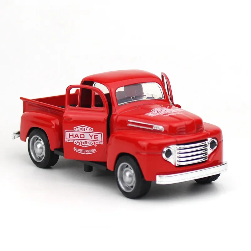 Mini Diecast Printing Retro Alloy Car Model, Finger Toy Vehicle, Simulação Bolo Enfeites, Puxar Carro, Presentes Brinquedos para Meninos, 1:32