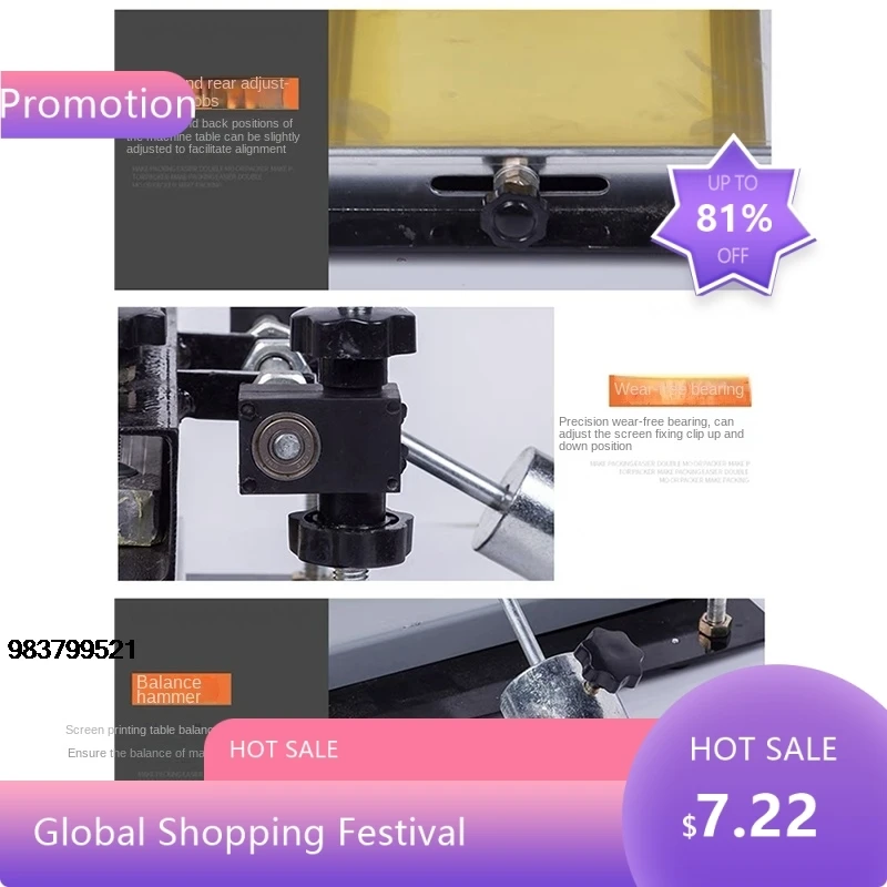 

1842 Стол для шелкографии, ручной стол для горячего тиснения, припой, машина для шелкографии, ручная универсальная