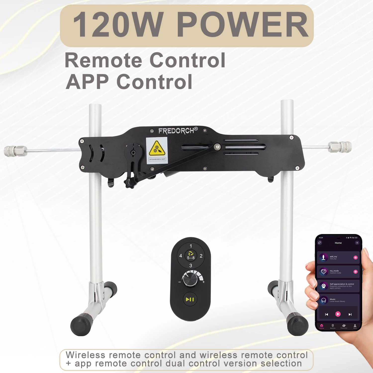 Fredorch قوية صامتة 120 واط آلة الجنس APP اللاسلكية التحكم المزدوج للإناث الذكور الحياة الجنسية مع دسار FRH1 آلة الحب الكبار #2