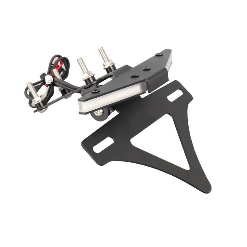 LED turn signal license plate bracket for motorcycle modification and upgrade