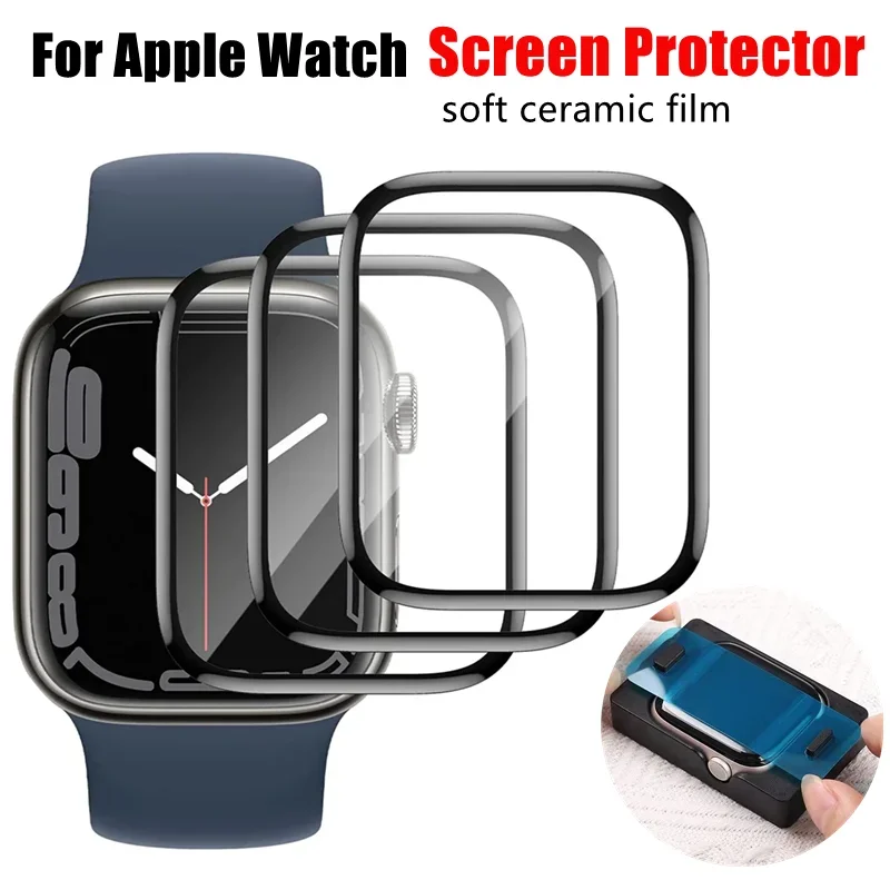 3PCS Auxiliary Lamination Film for Apple Watch 9 8 7 49mm 45mm 41mm Screen Layer For Iwatch Ultra Series 6 5 4 SE 44mm 40mm 42mm