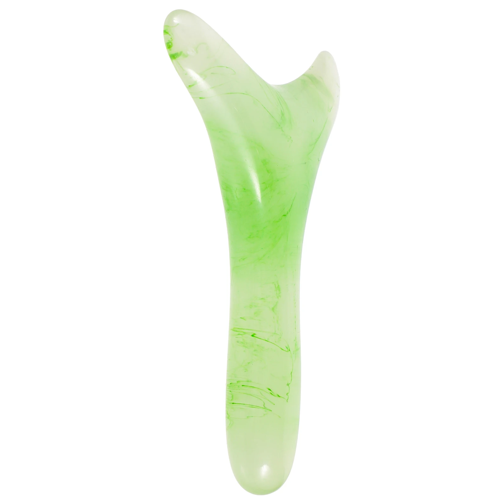 

1 Green Y-Shaped Resin Scraper for Face Body Massager Facial Tools Contour Sculpts Scraping Therapy Neck Shoulders Feet