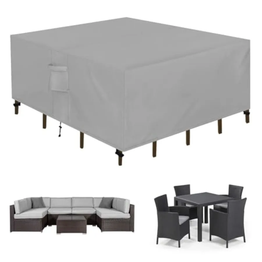 

Чехол для садовой мебели Easy-GoinSquare, водонепроницаемый, для уличных обеденных столов и стульев, защита от УФ-излучения, для секционных диванов, 26 дюймов (длина) x 26 дюймов (ширина)