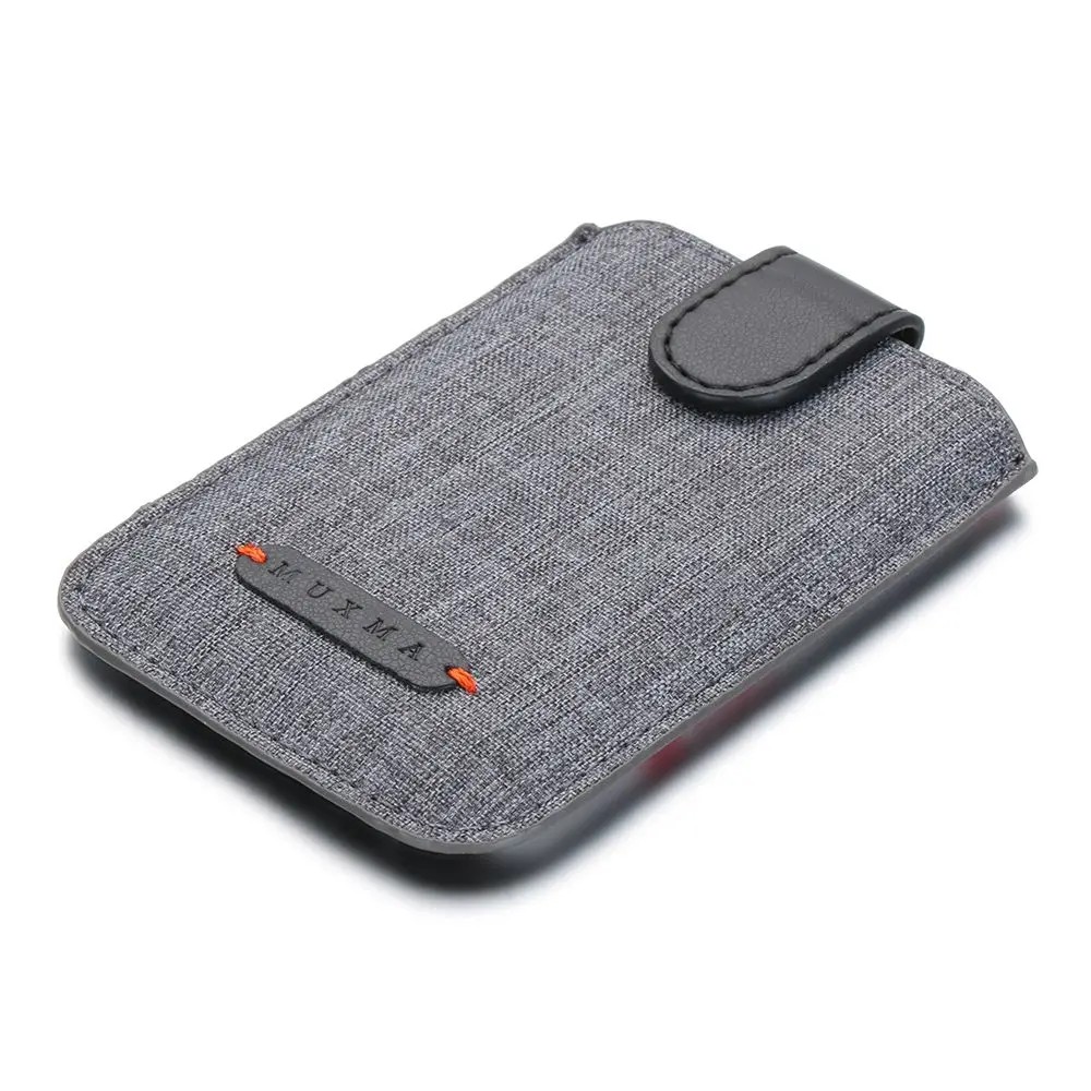 Adhesive Stick 5 Pull Credit Card Holder Universal RFID Blocking Cell Phone Wallet Case Men Bank Business Name Card Storage image 4