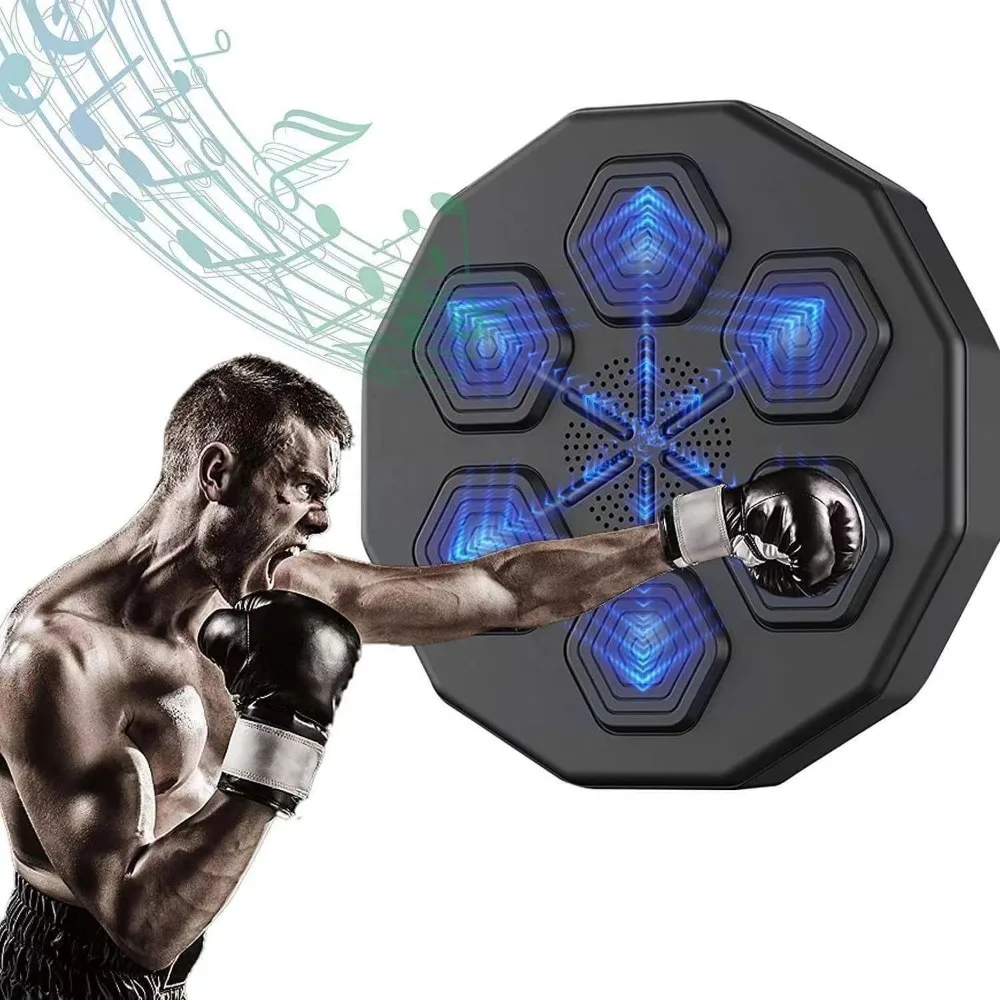 

Music Boxing Machine Wall Mounted, Smart Bluetooth Electronic Boxing Punching Pad with Gloves, for Adults Kids Workout