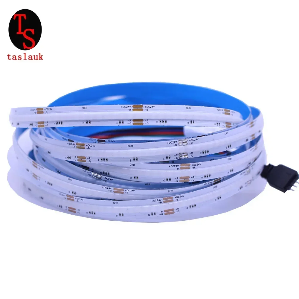 

5M 16.4ft RGB COB LED Strip 12V 24V 810 840LEDs/m ad alta densità flessibile COB RGB Tape LED Light per illuminazione interna